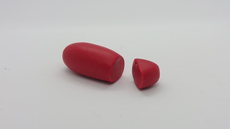 Step 1 on how to make an anatomically correct heart out of polymer clay