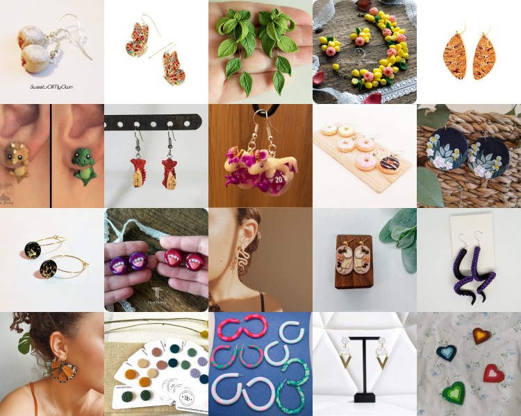 Inspiration for Polymer Clay Earrings