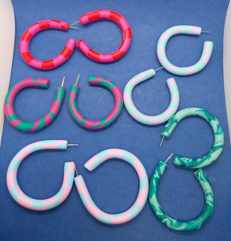 Traditional Style Polymer Clay Earrings