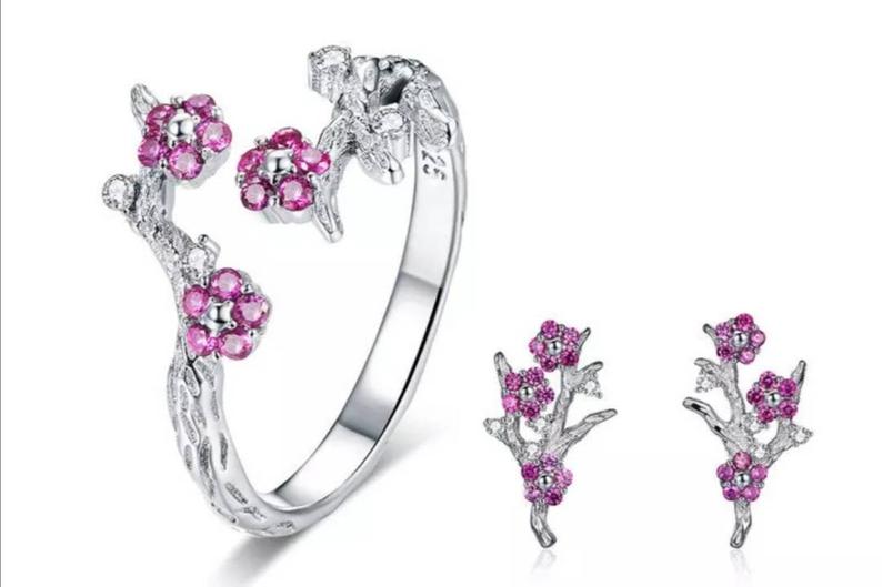 Cherry Blossom 925 Sterling Silver Spring Collection