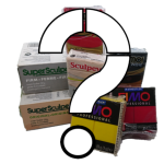 An image depicting polymer clay showing a question mark to show this is a page for commonly asked questions.