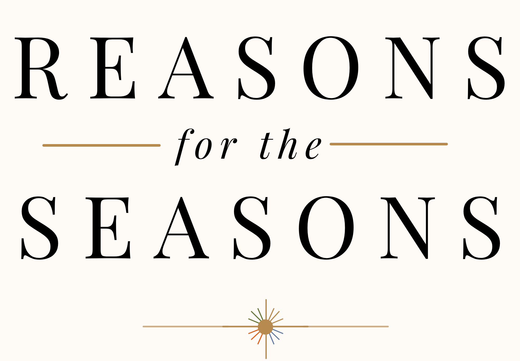 Reasons for the Seasons